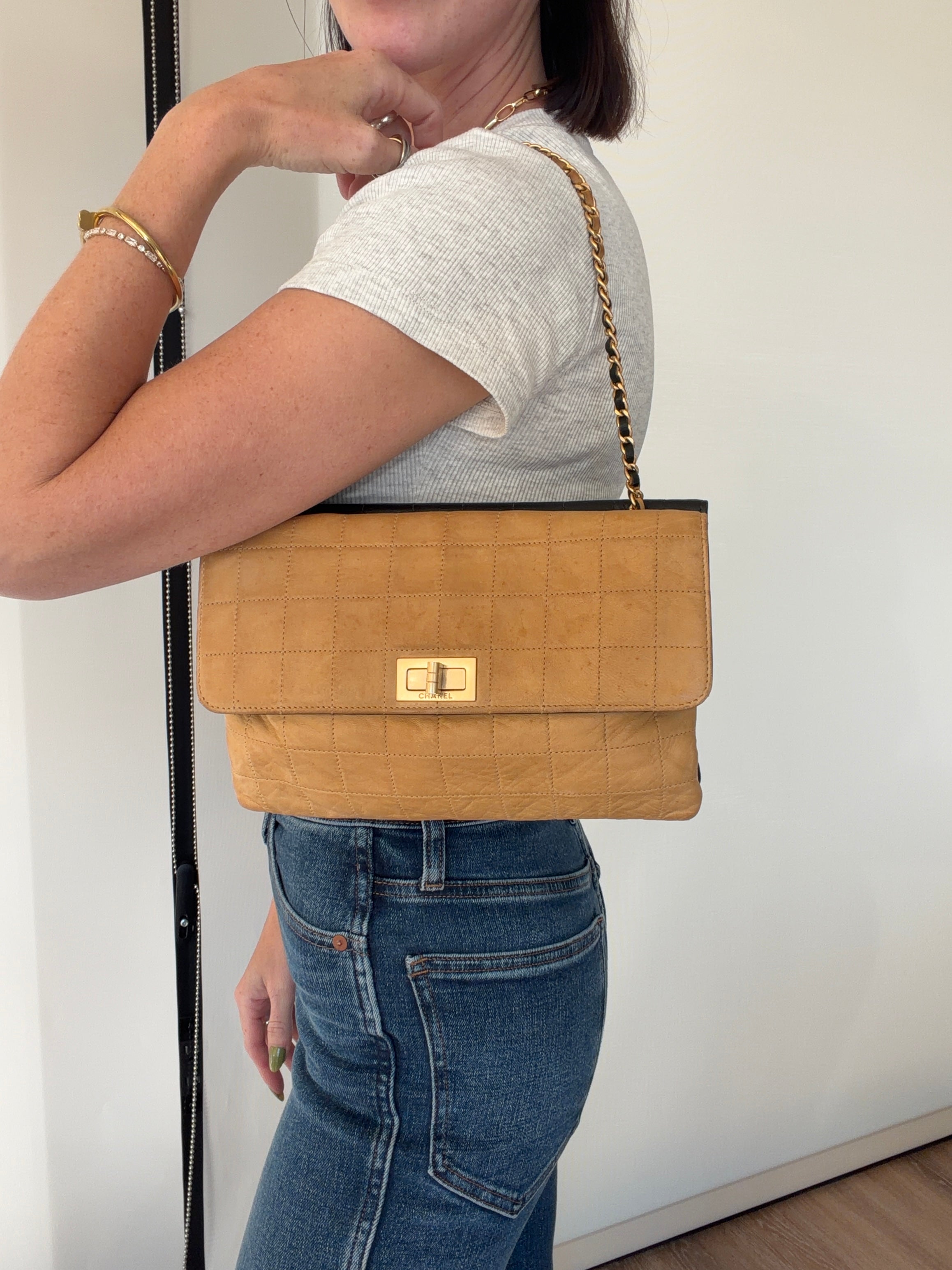 Chanel Chocolate Bar Double-Sided Flap Bag VINTAGE