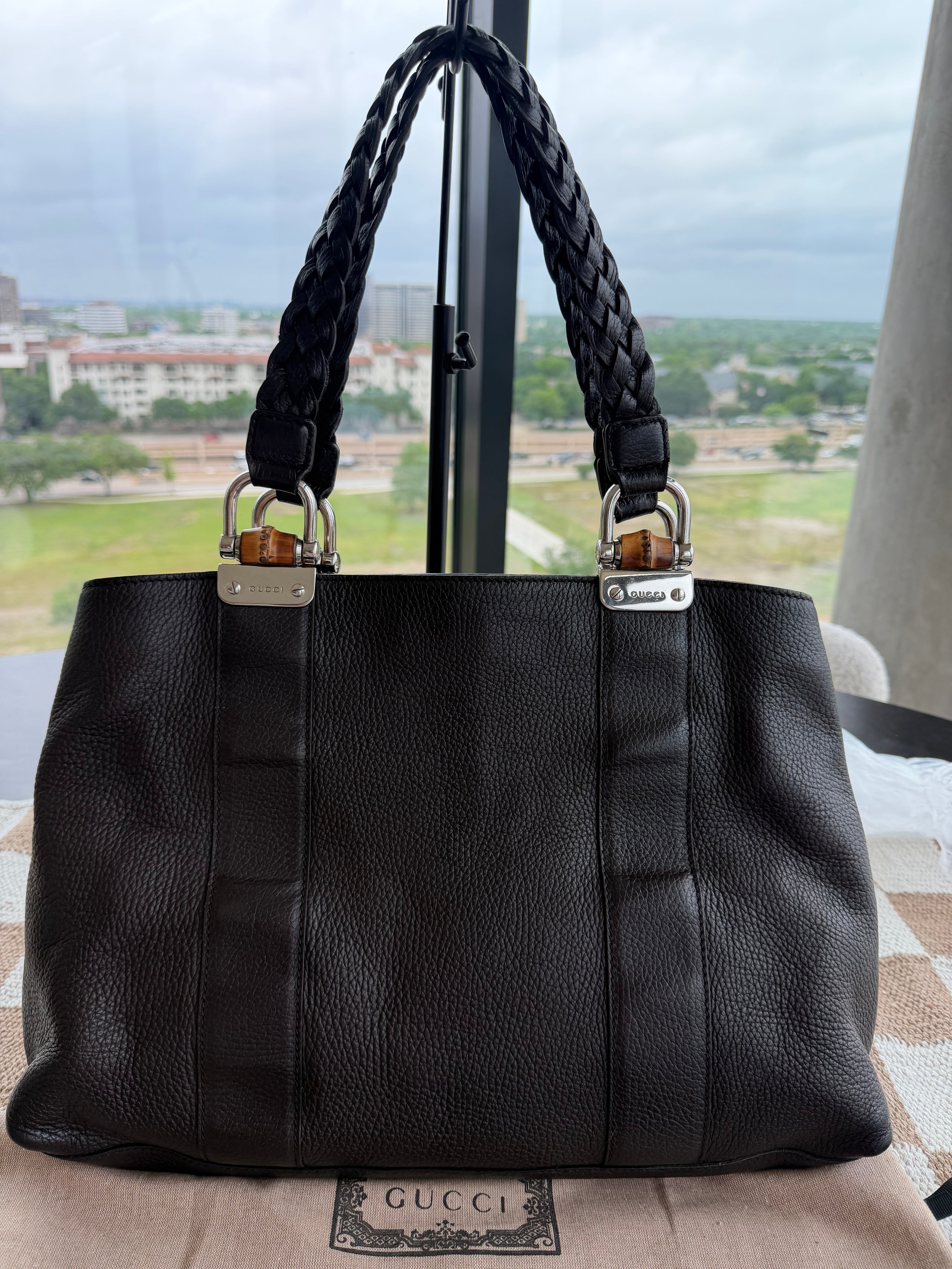 Gucci Libeccio Bamboo Bar Medium Tote