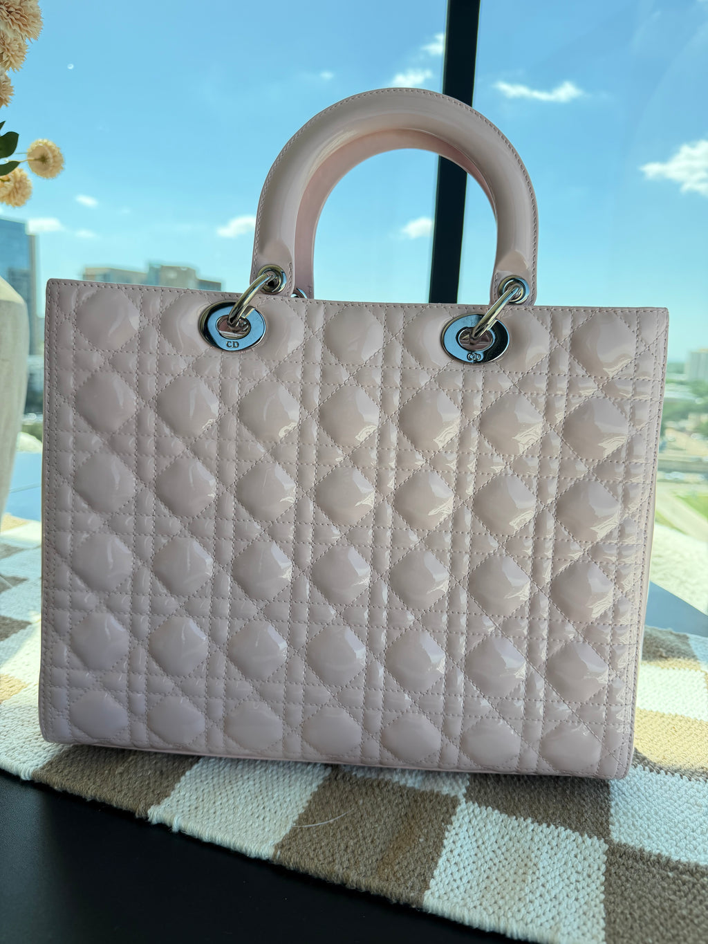 Dior Lady Dior Patent Leather - Large