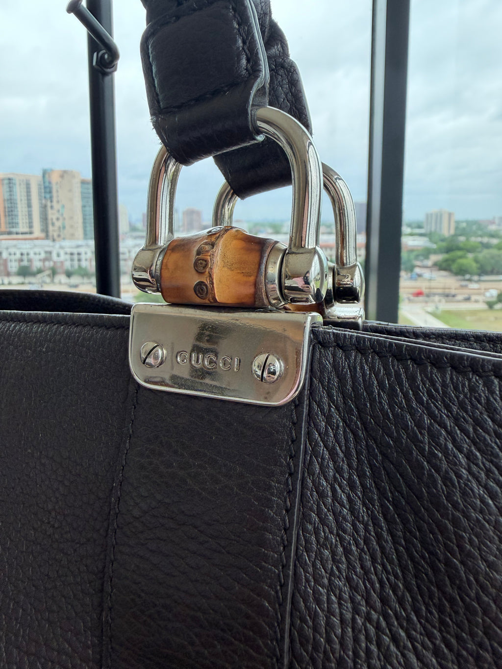 Gucci Libeccio Bamboo Bar Medium Tote