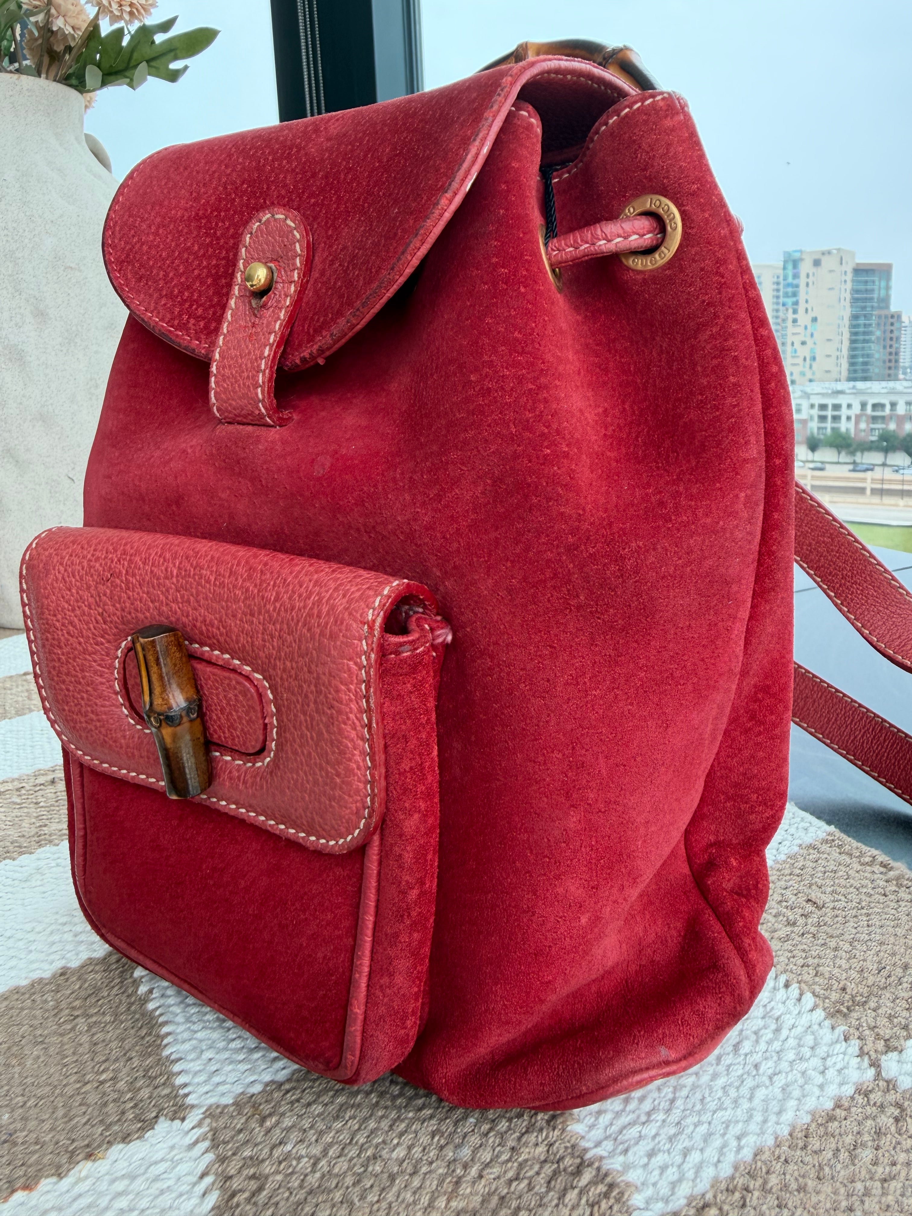 SOLD - Gucci Vintage Suede Backpack