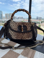 Gucci Pony Hair Bamboo Handle Bag