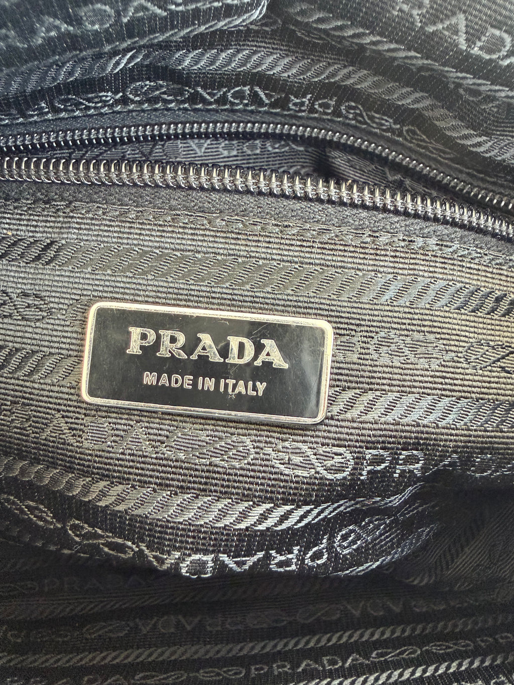 Prada Milano Nylon & Leather Top Handle/ Crossbody Bag