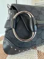 Gucci Horsebit GG Canvas Shoulder Bag