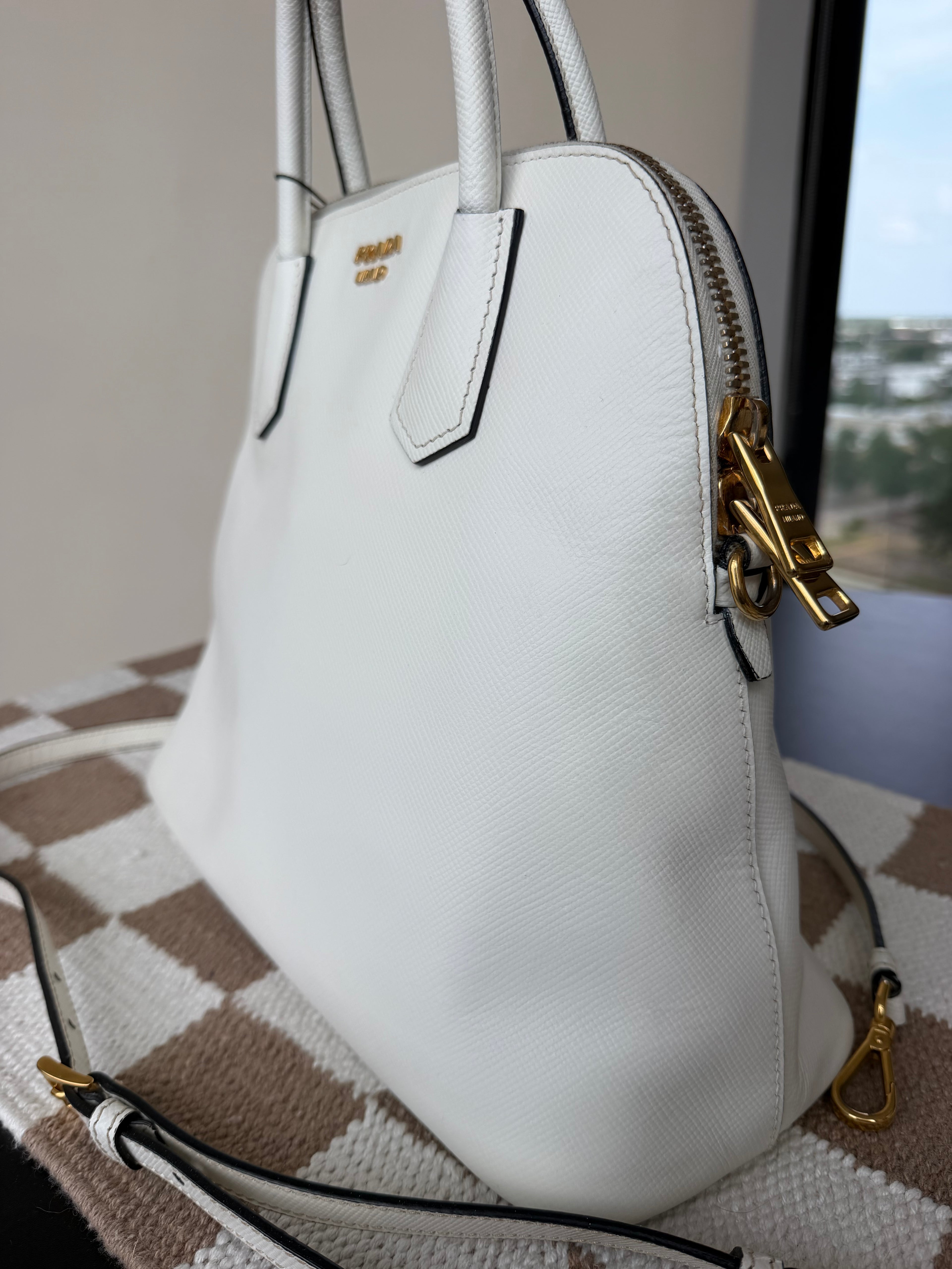 Prada Saffiano Lux Promenade Medium Satchel