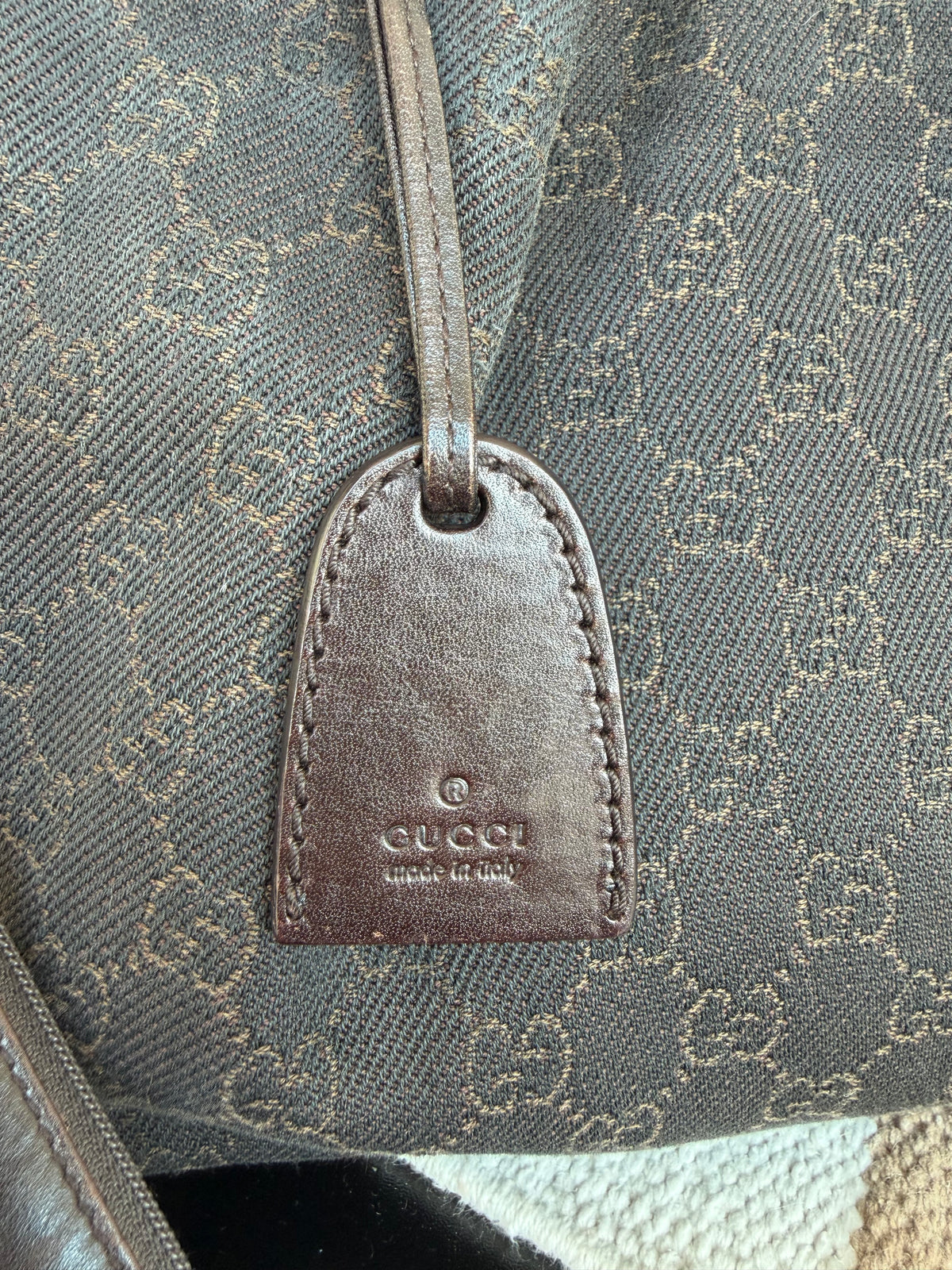 Gucci Vintage GG Monogram Tote w/ Pouch