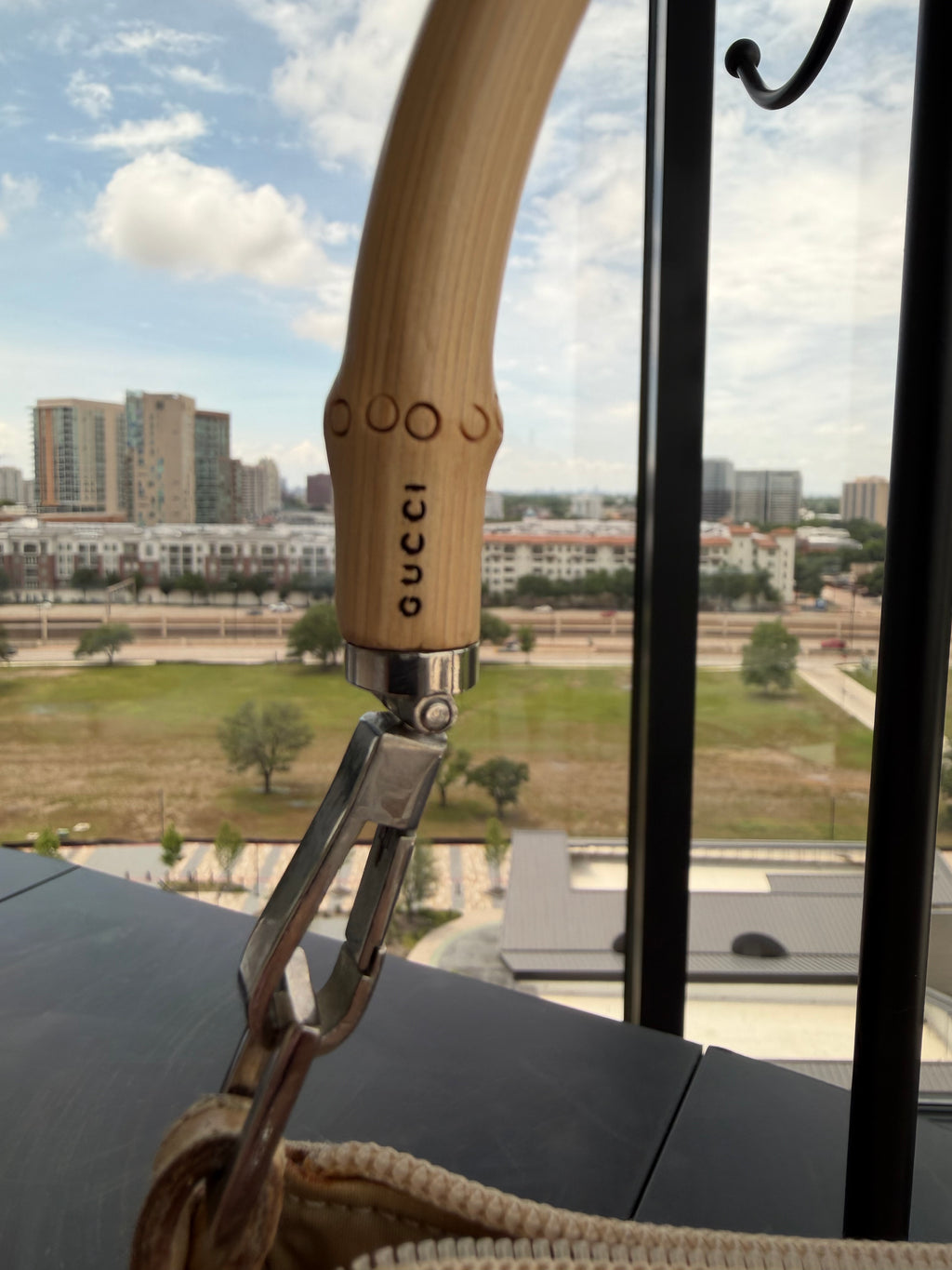 SOLD - Gucci Vintage GG Canvas Bamboo Handle