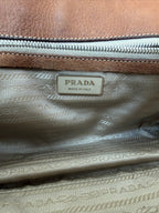 Prada Vintage Tessuto Nylon Vitello Foldover Satchel