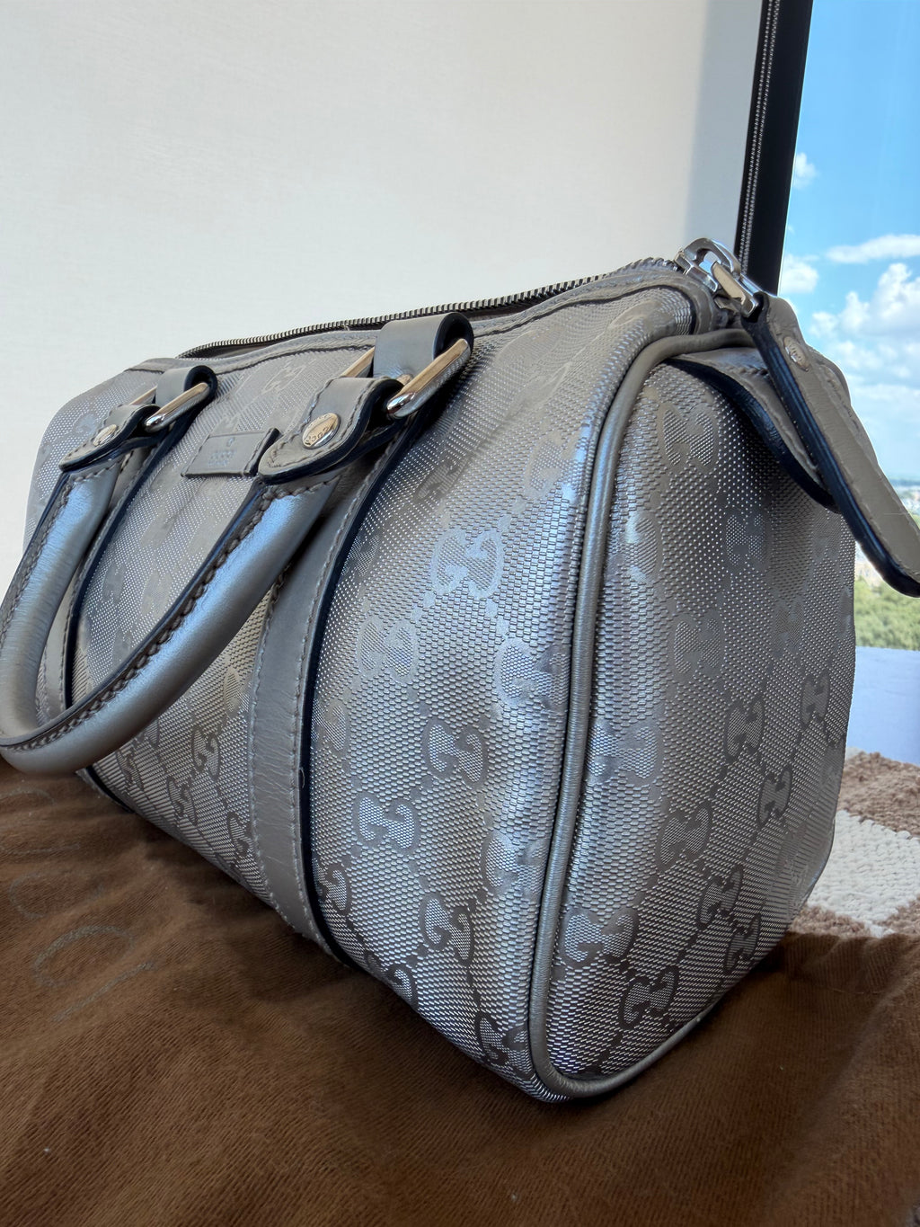 Gucci Monogram Boston Bag