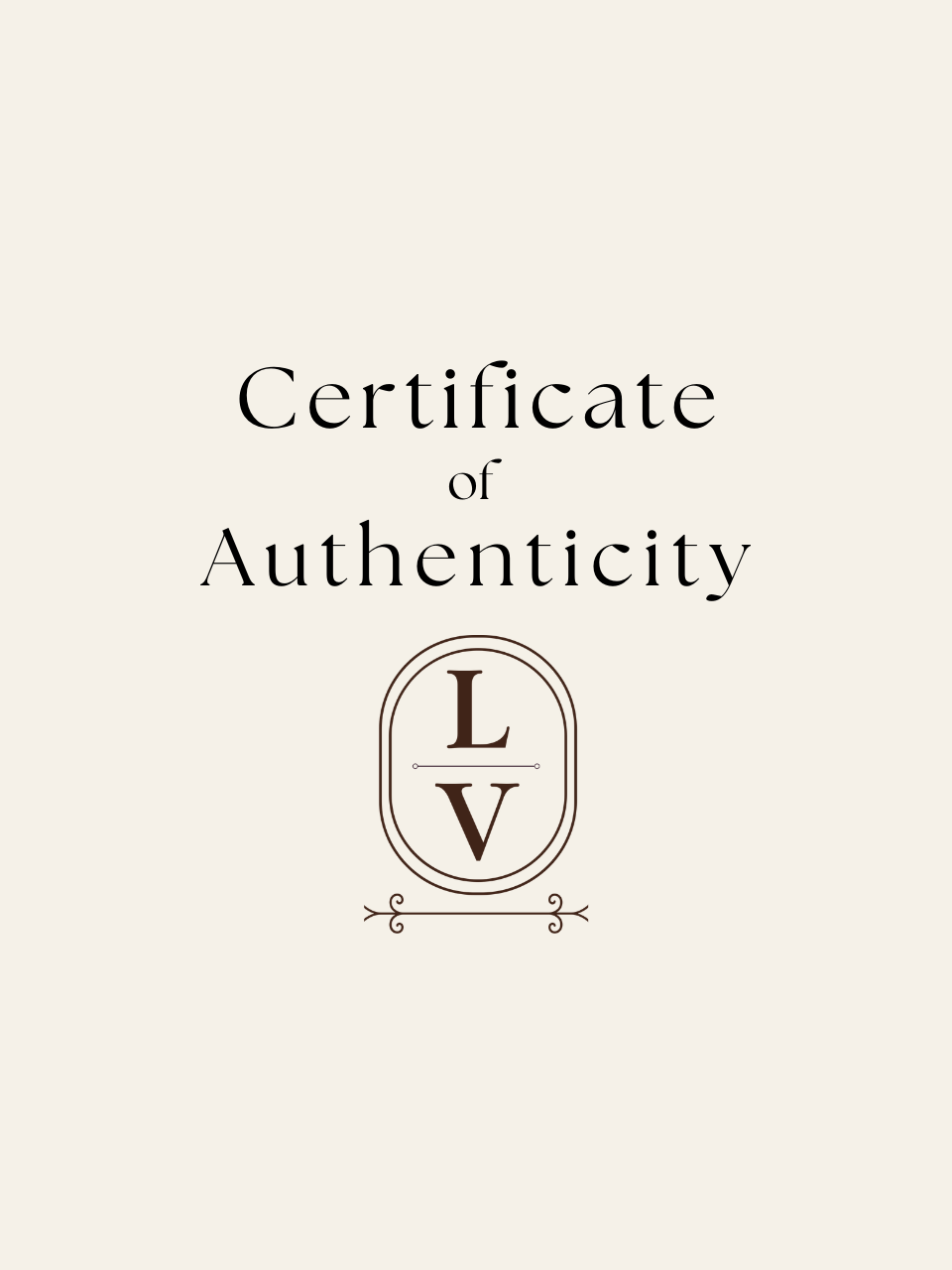 Certificate of Authenticity (COA)