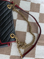 Gucci Vintage Effect Calfskin Matelassé GG Marmont Shoulder Bag
