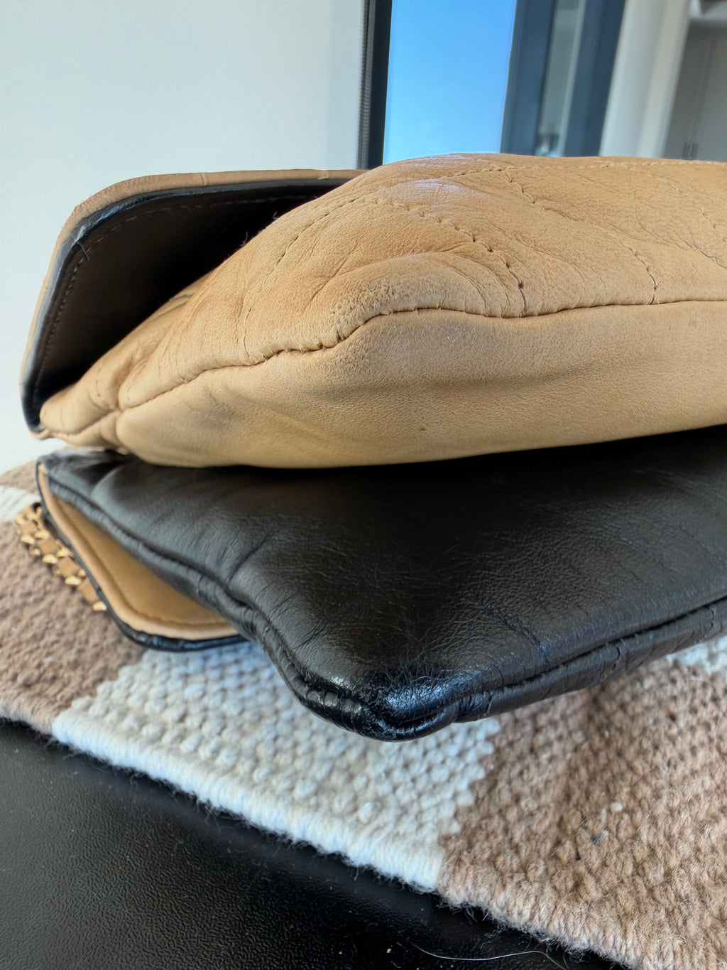 Chanel Chocolate Bar Double-Sided Flap Bag VINTAGE