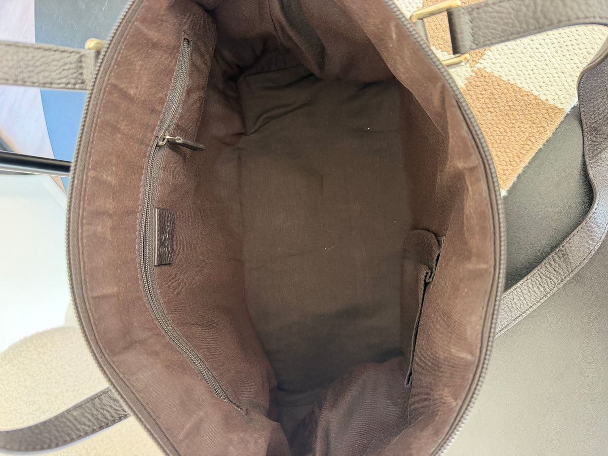 Gucci Vintage GG Canvas Abbey D-Ring Tote