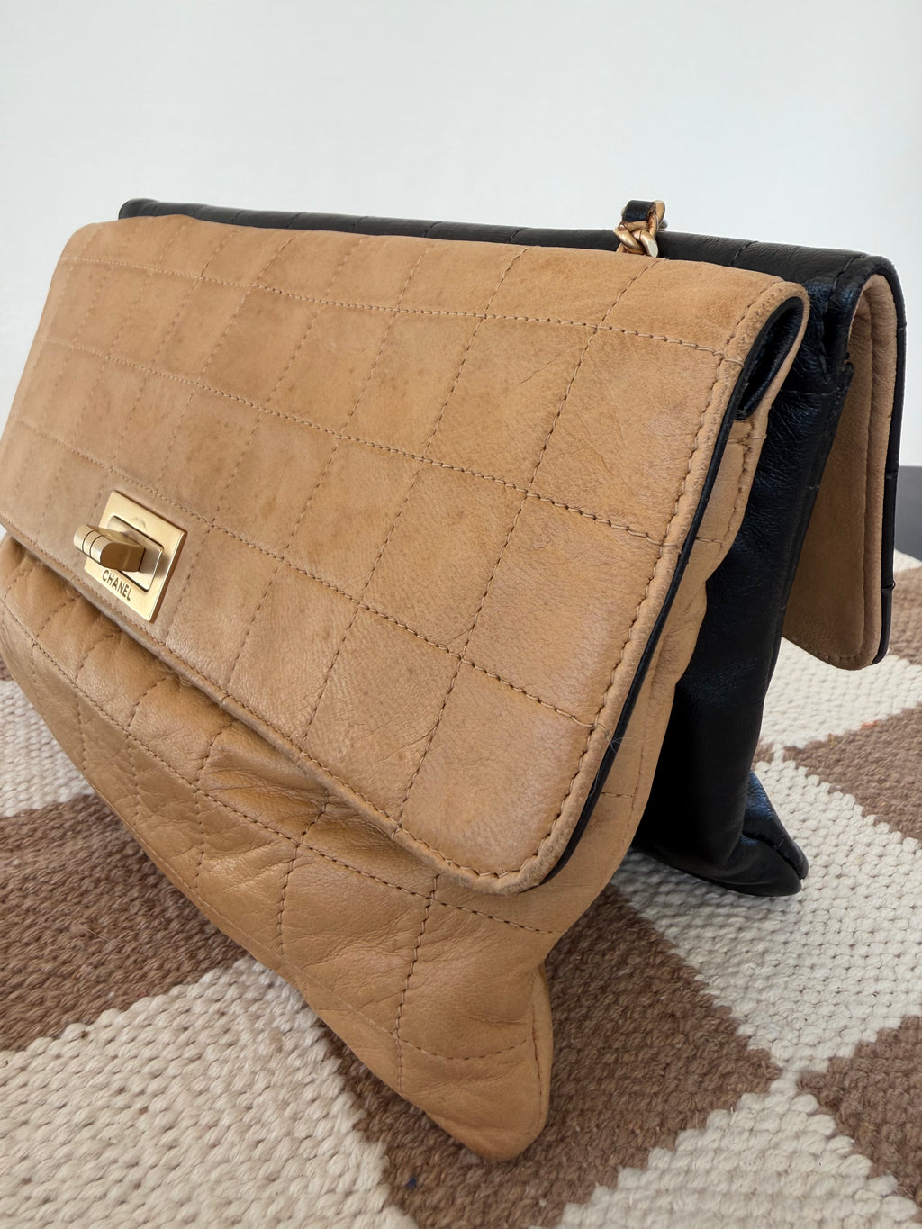 Chanel Chocolate Bar Double-Sided Flap Bag VINTAGE