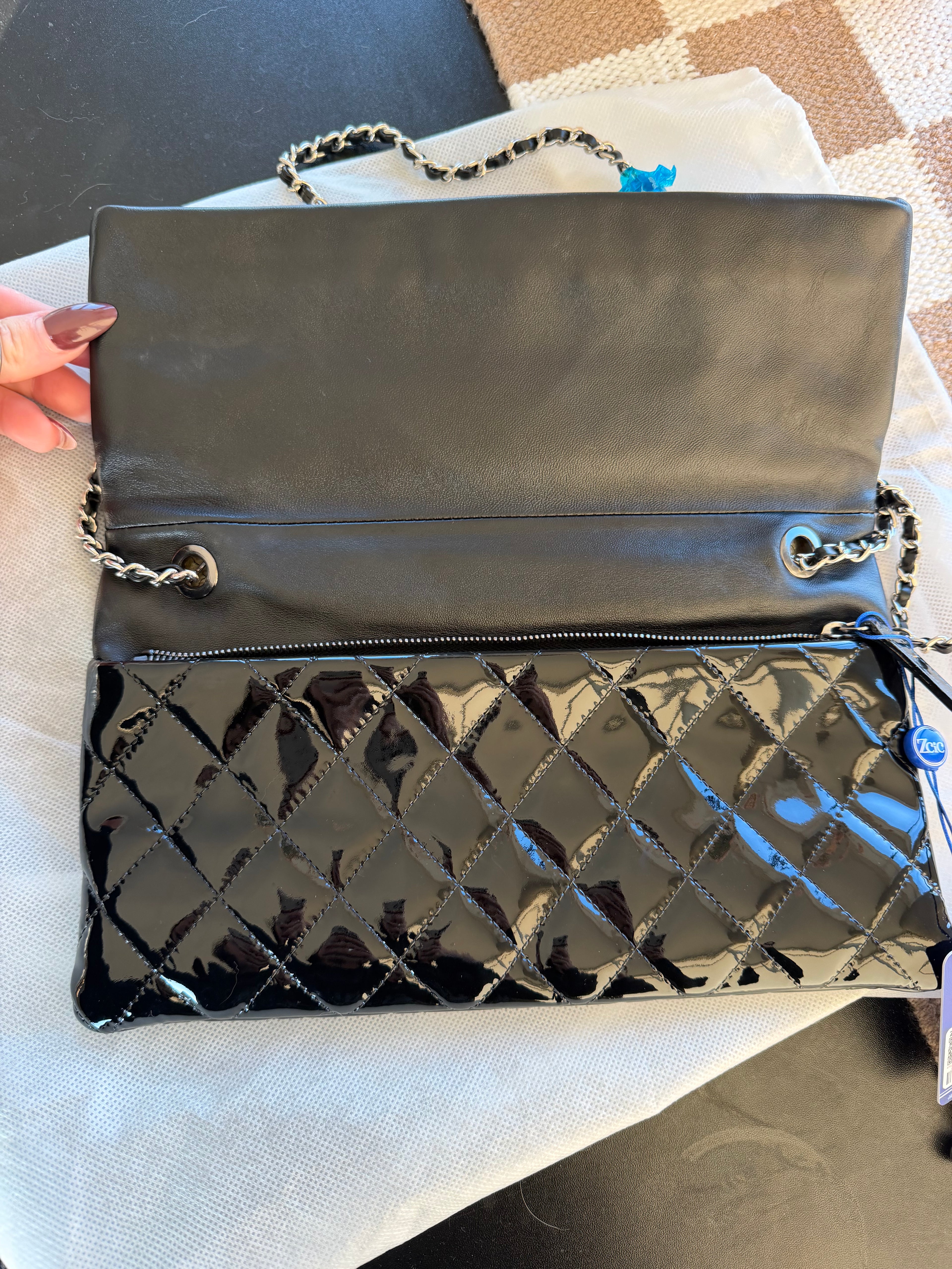 Chanel Patent Flap Pouch