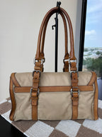 Prada Vintage Tessuto Nylon Vitello Foldover Satchel
