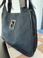 Fendi Vintage Black Pony Hair Shoulder Bag