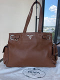 Prada Vitello Daino Leather Shoulder Tote