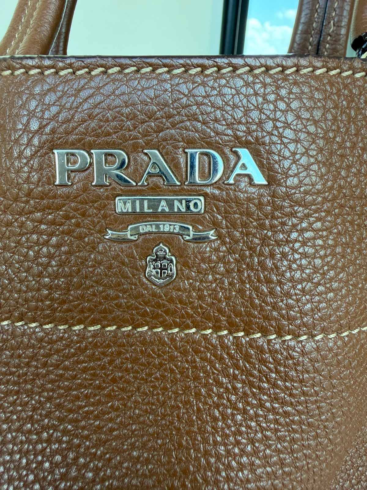 Prada Vitello Daino Leather Shoulder Tote