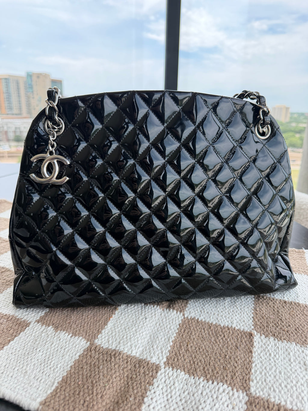 SOLD - Chanel Mademoiselle Patent Leather Tote