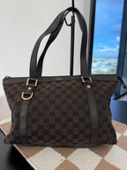 Gucci Vintage GG Canvas Abbey D-Ring Tote