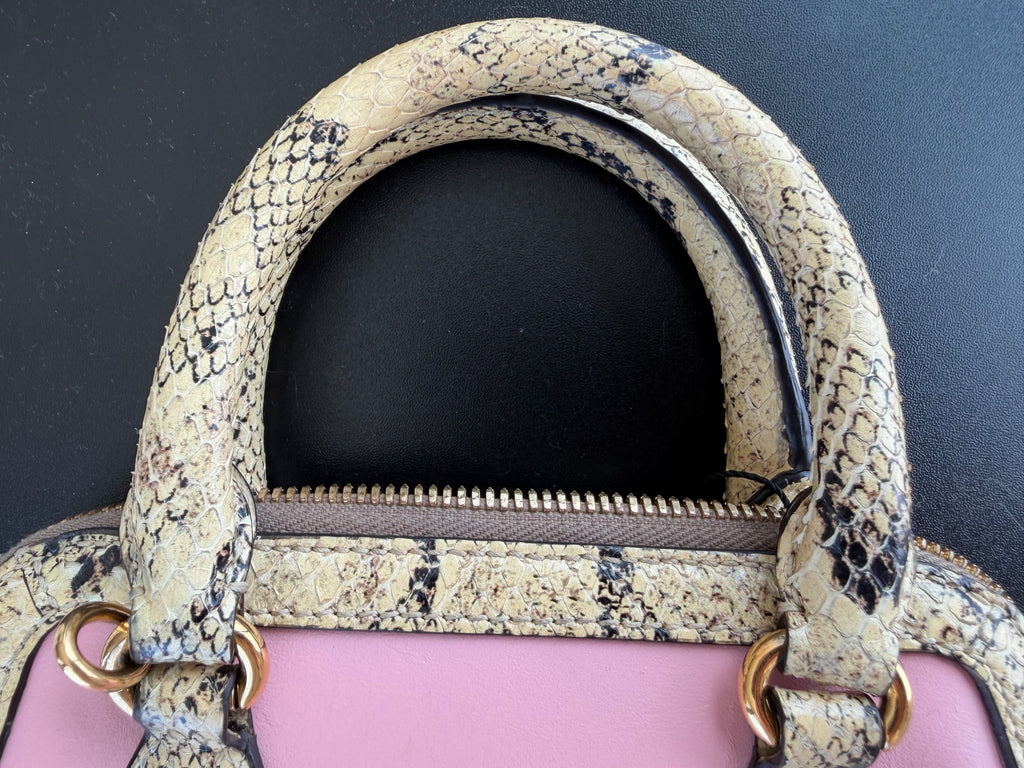 Gucci 1955 Horsebit Top Handle Bag – Limited Edition Python & Pink Leather