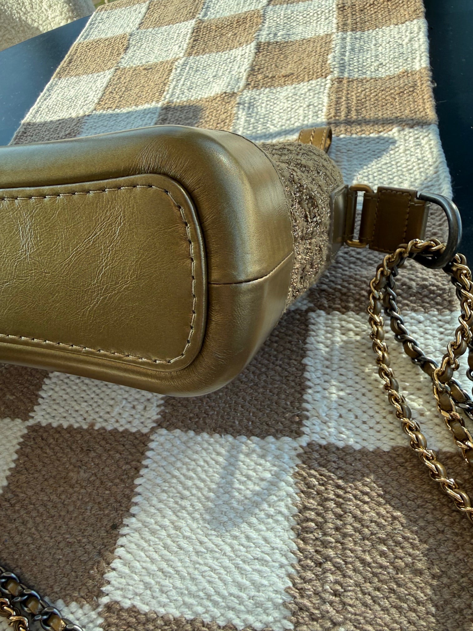 Chanel Gabrielle Hobo Metallic Tweed & Calfskin Bag