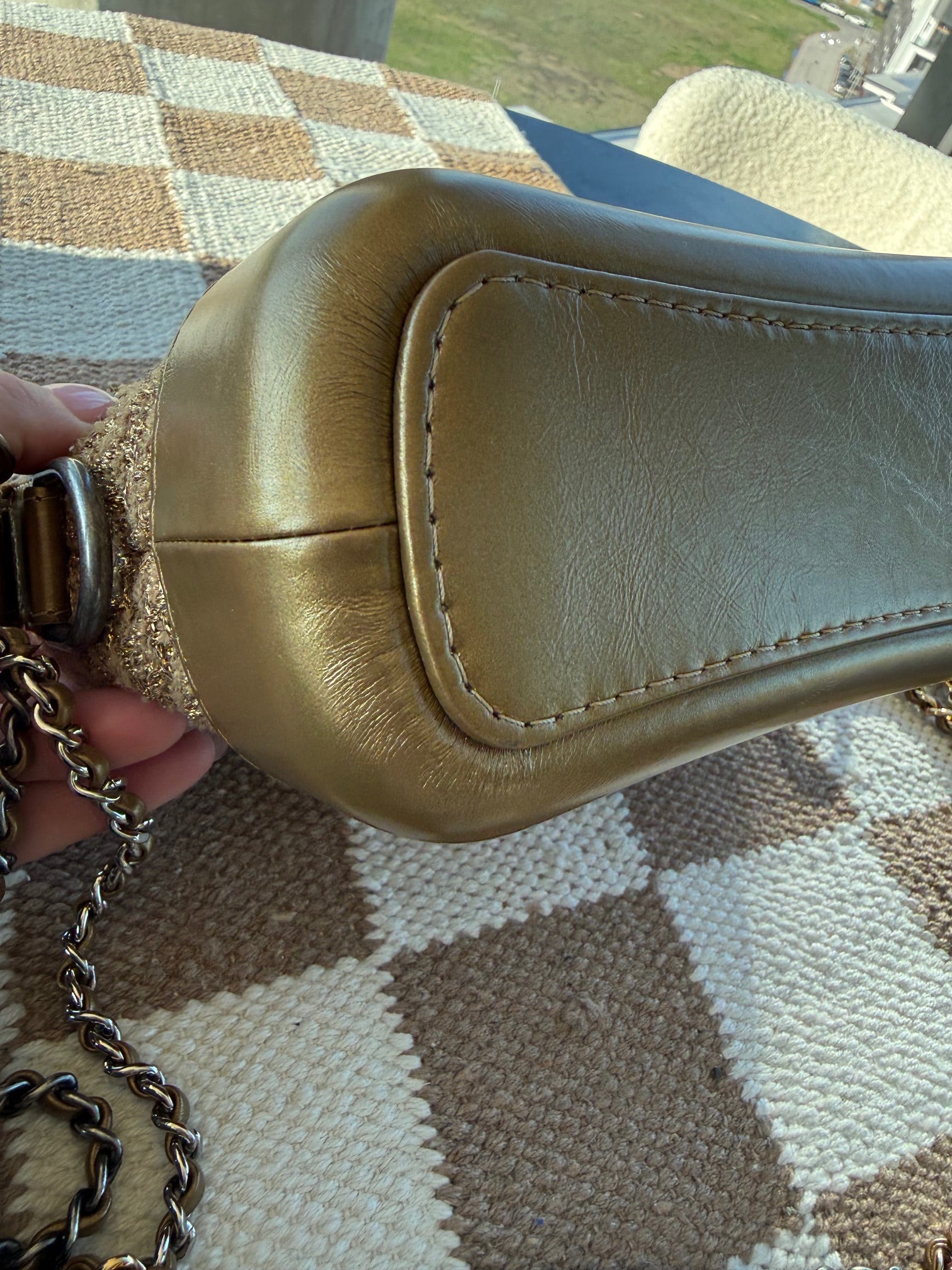 Chanel Gabrielle Hobo Metallic Tweed & Calfskin Bag