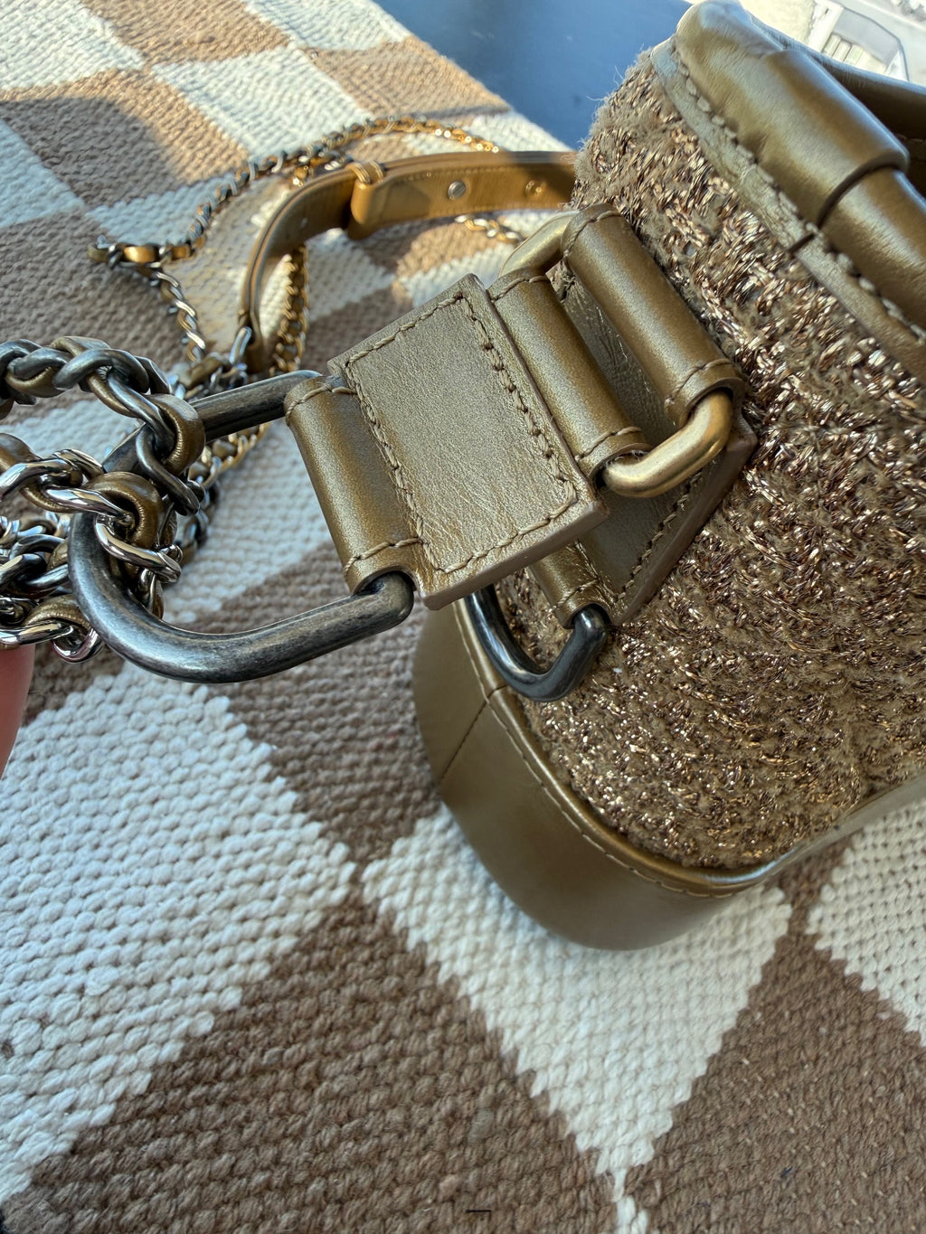 Chanel Gabrielle Hobo Metallic Tweed & Calfskin Bag