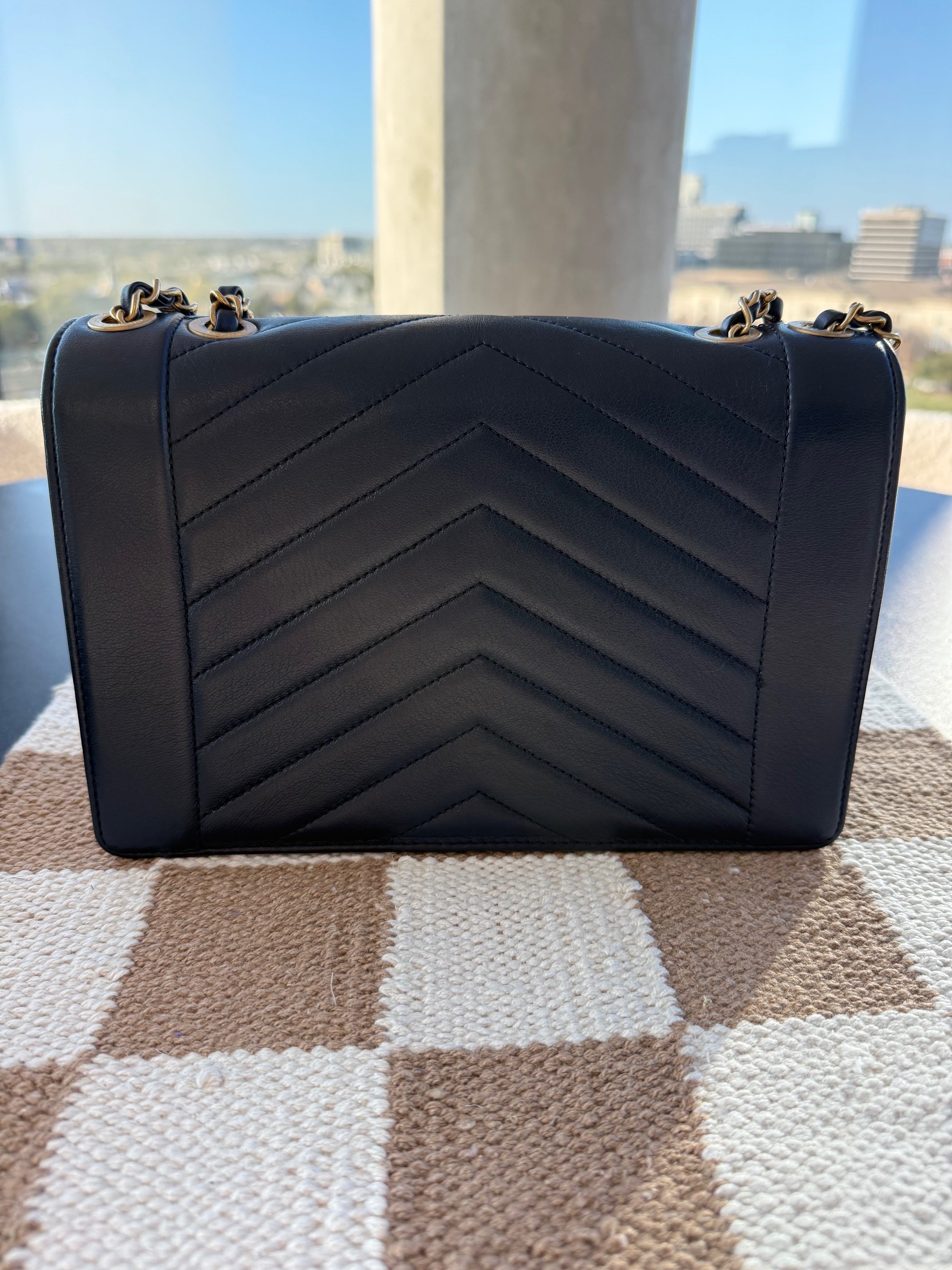 Chanel Reversed Chevron Envelope Flap