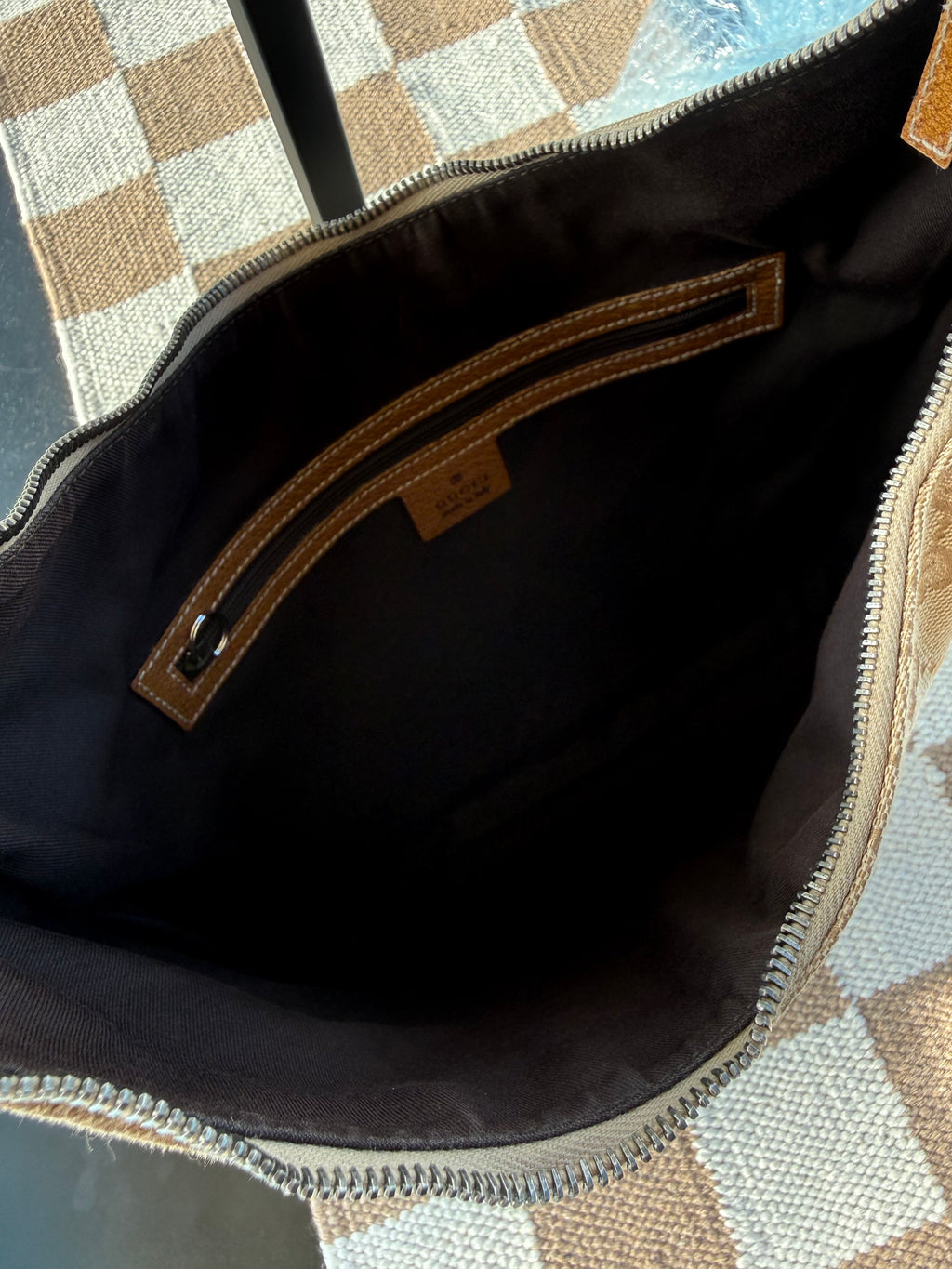 SOLD Vintage Gucci GG Canvas Crescent Hobo Shoulder Bag