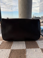 SOLD - Ferragamo Leopard Calf Hair Gancini Chain Shoulder Bag