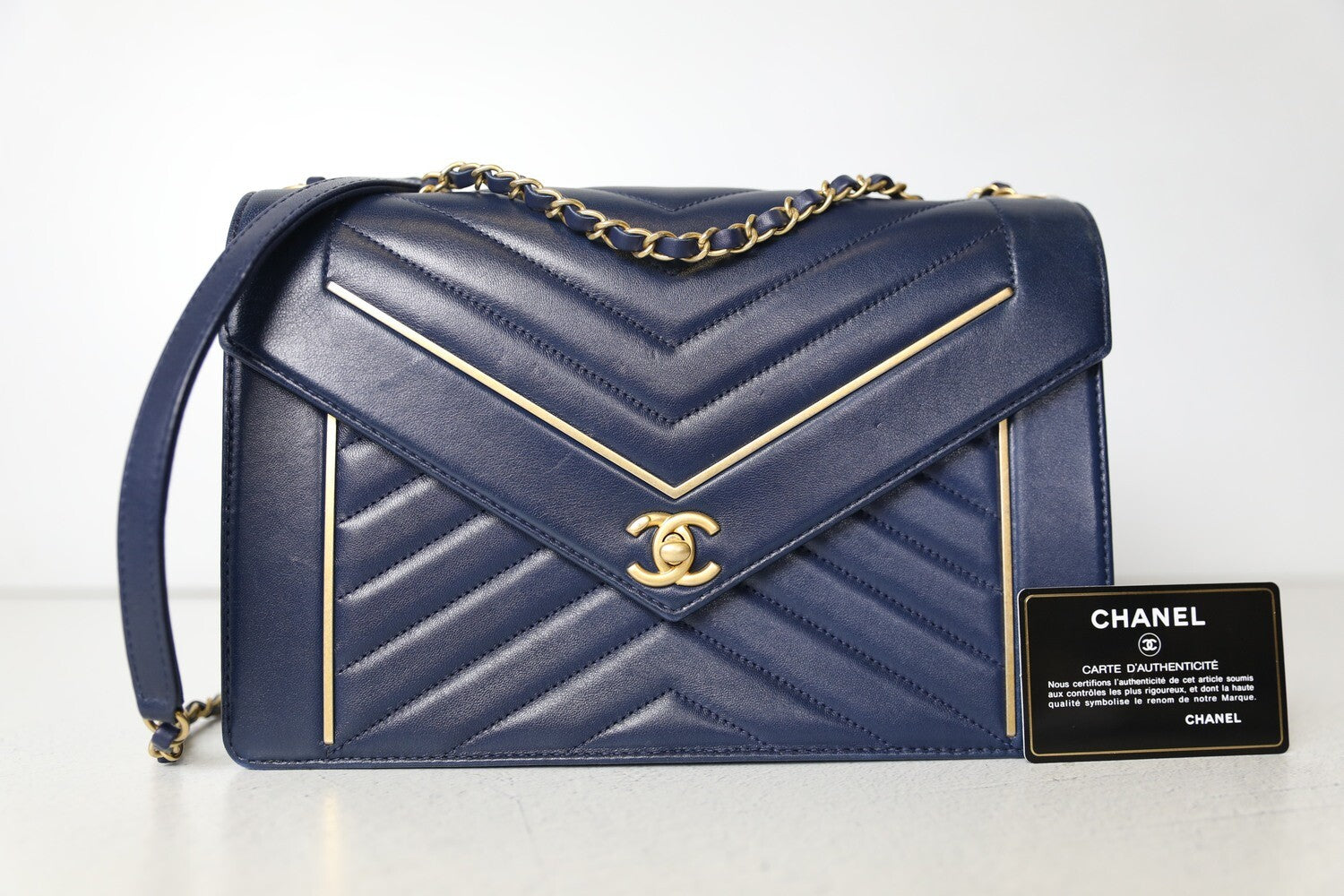Chanel Reversed Chevron Envelope Flap