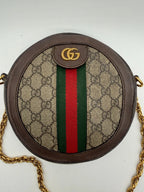 Gucci Ophidia GG Web Crossbody Mini Brown Canvas/Leather