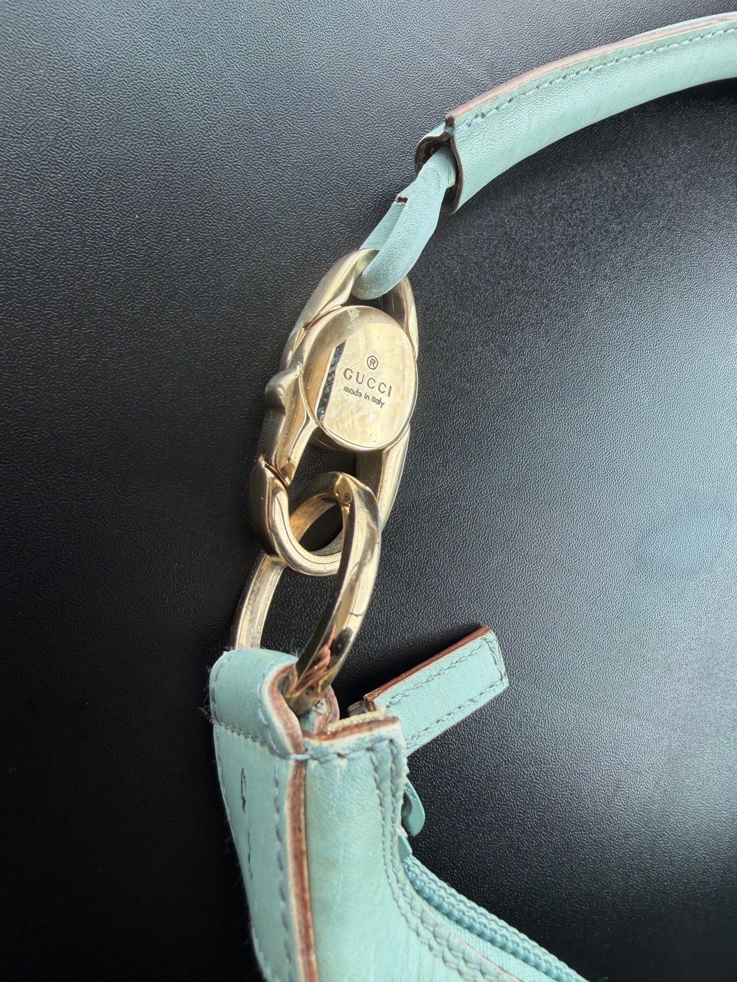 Gucci Vintage Sage Suede Hobo Shoulder Bag