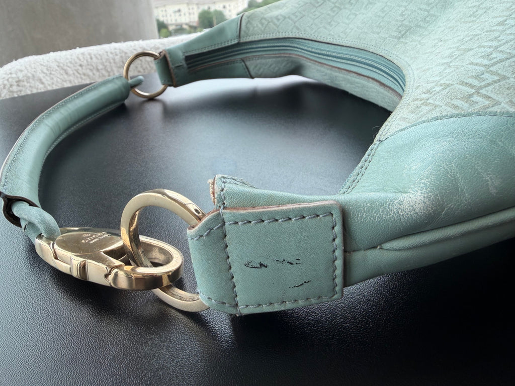 Gucci Vintage Sage Suede Hobo Shoulder Bag