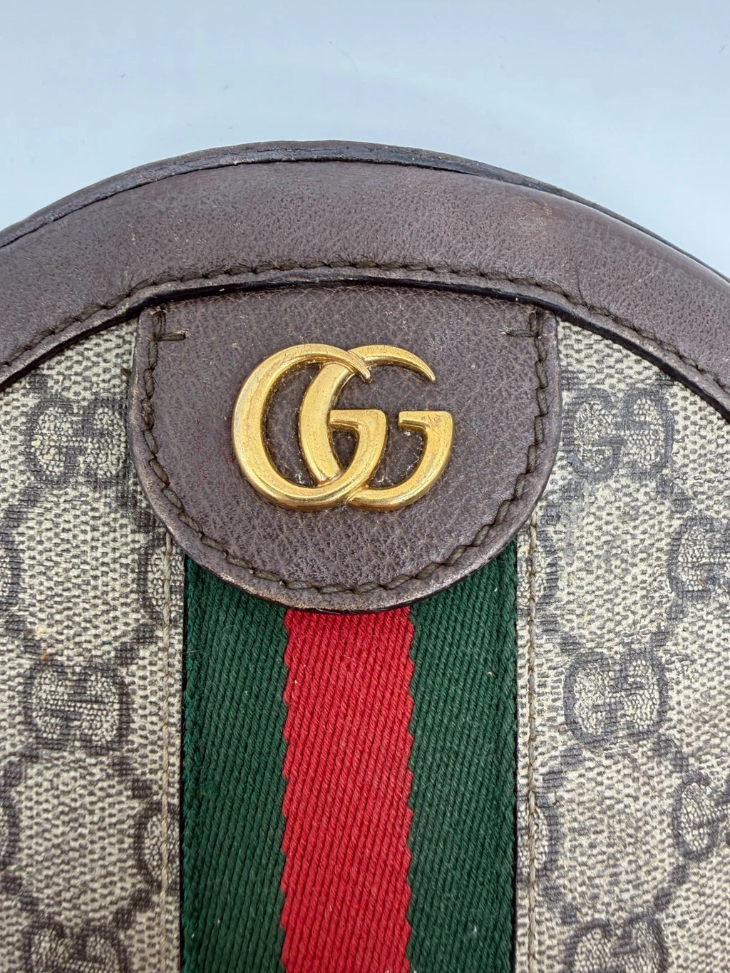 Gucci Ophidia GG Web Crossbody Mini Brown Canvas/Leather