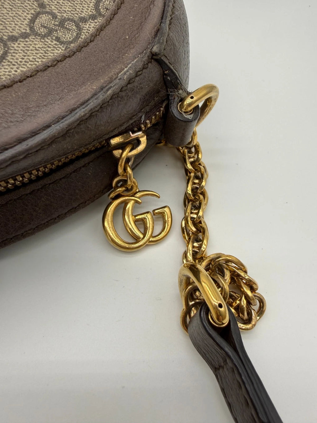 Gucci Ophidia GG Web Crossbody Mini Brown Canvas/Leather