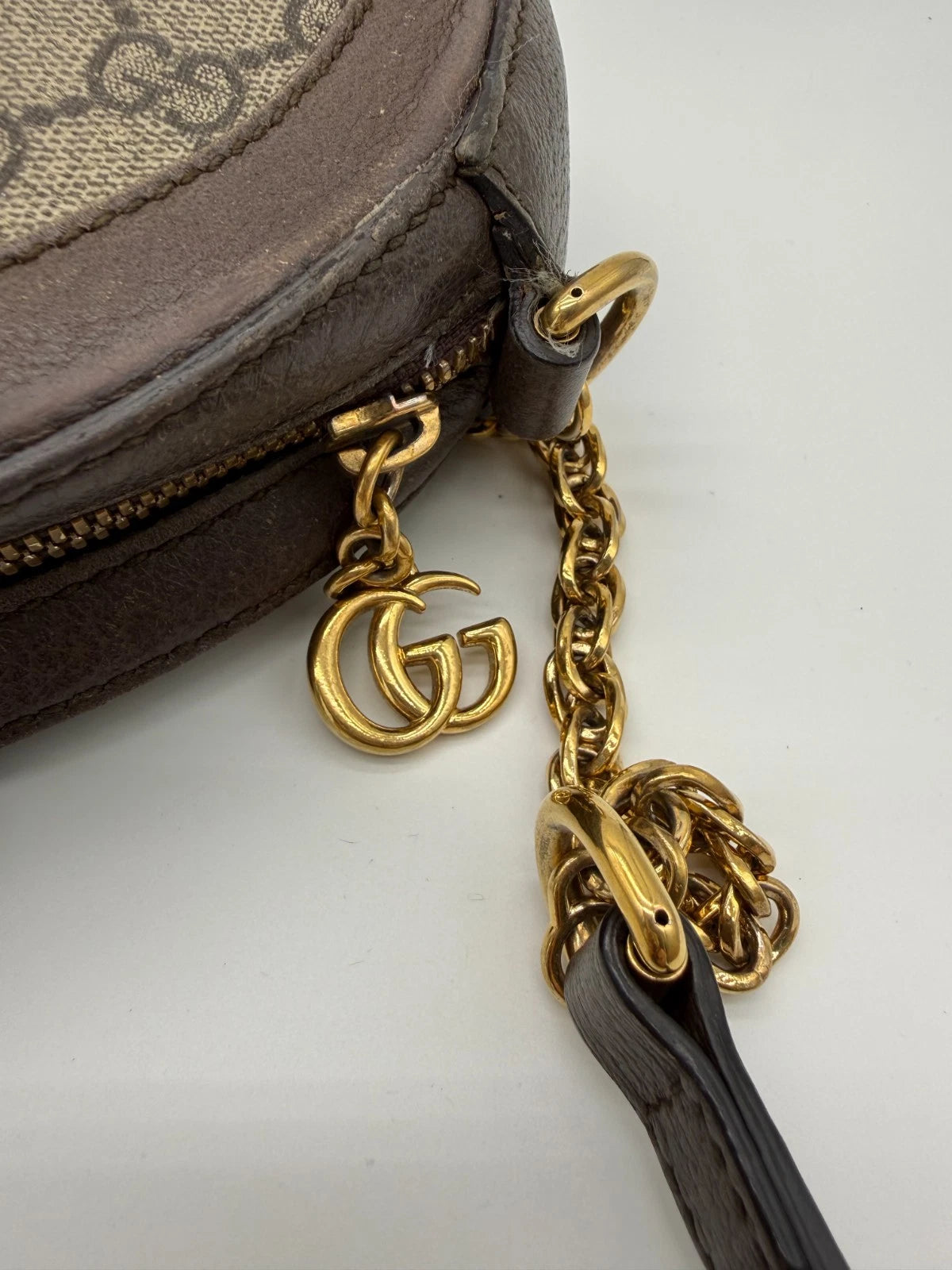Gucci Ophidia GG Web Crossbody Mini Brown Canvas/Leather