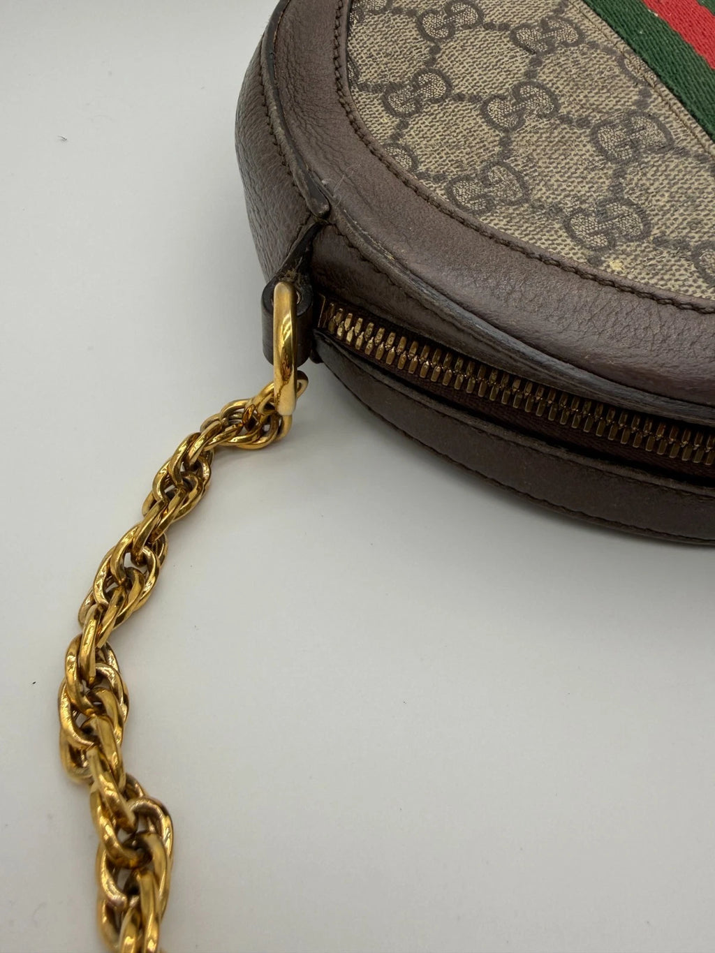 Gucci Ophidia GG Web Crossbody Mini Brown Canvas/Leather