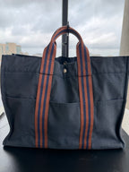 Hermes Navy Herline Tote Bag