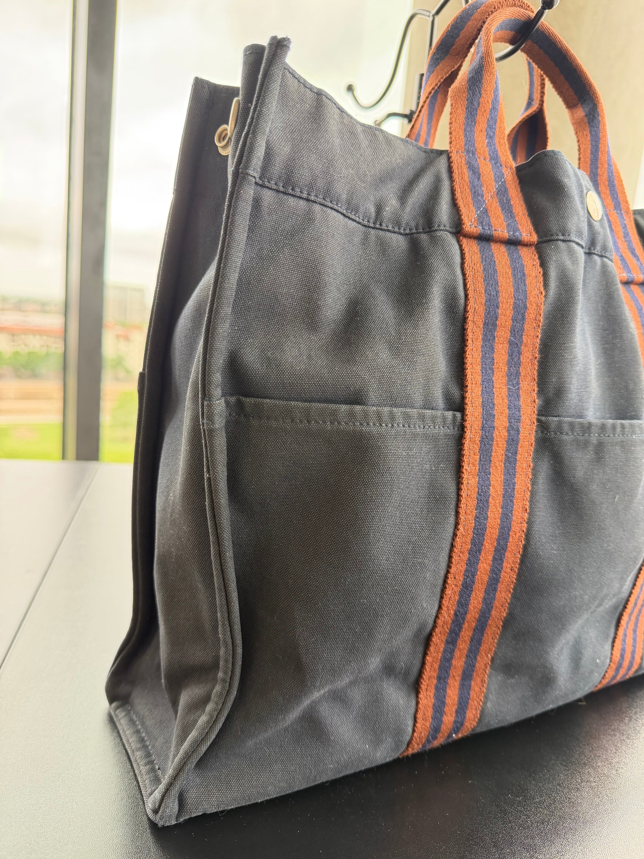 Hermes Navy Herline Tote Bag