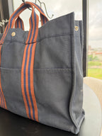 Hermes Navy Herline Tote Bag
