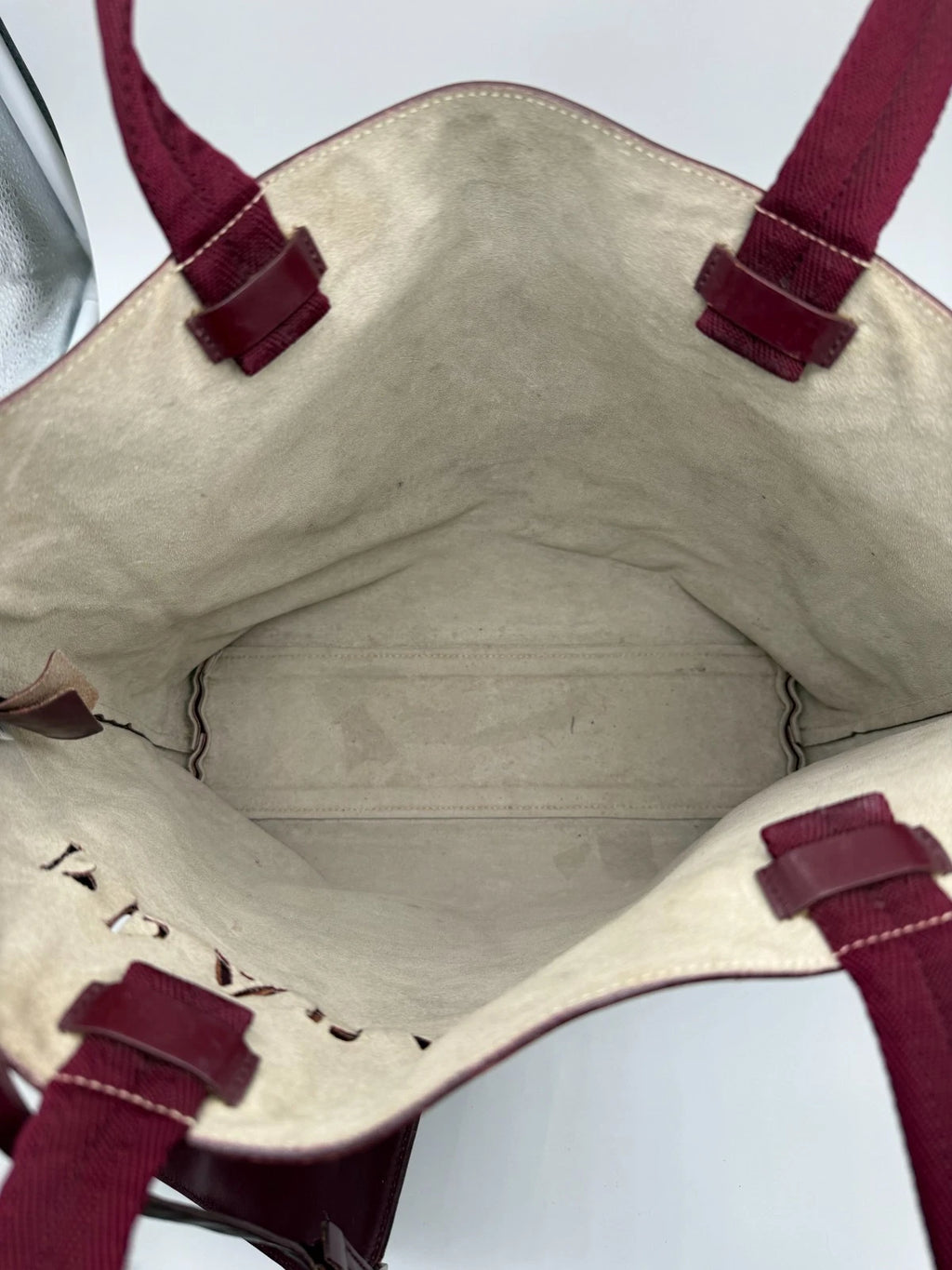 Prada Spazzolato Leather Tote bag in Burgundy