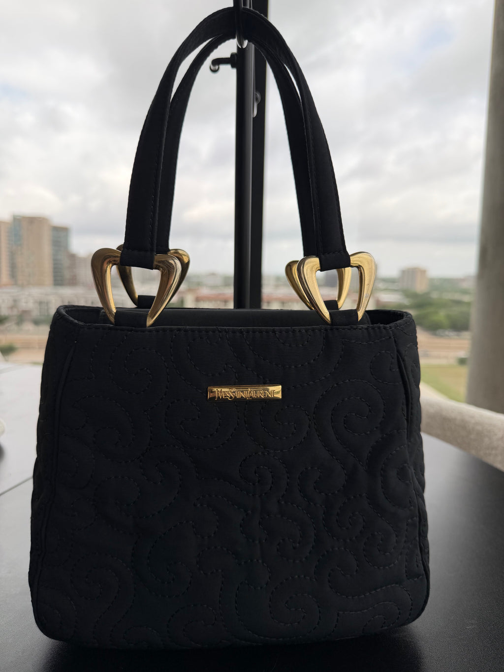 SOLD - Quilted YSL Top Handle Bag