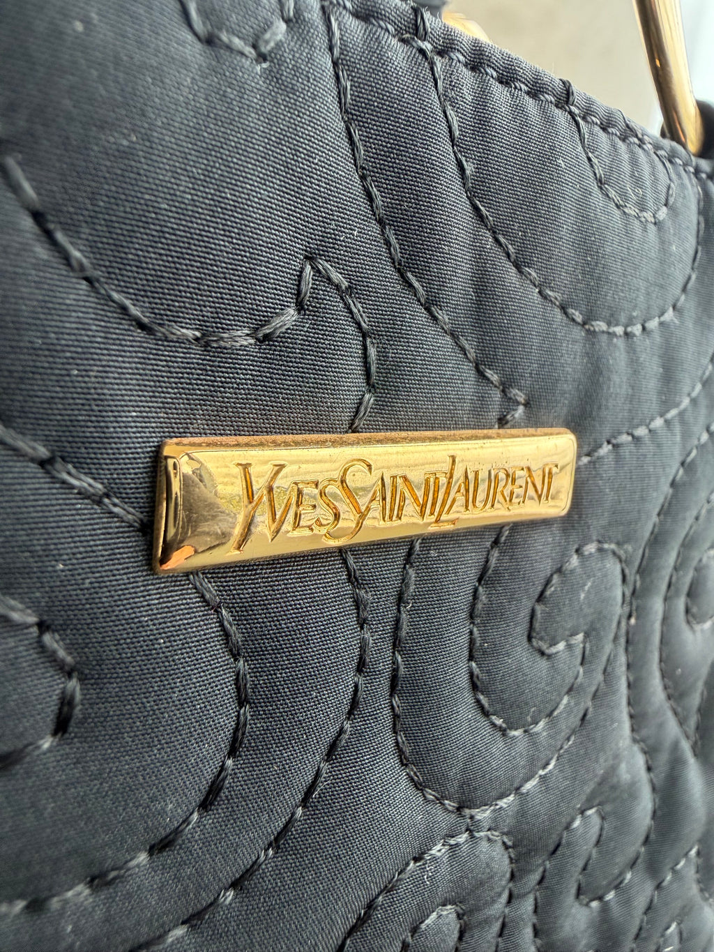 SOLD - Quilted YSL Top Handle Bag